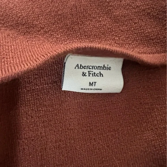 NWT Abercrombie & Fitch Rust Red Knit Mini Dress Medium - Picture 3 of 5